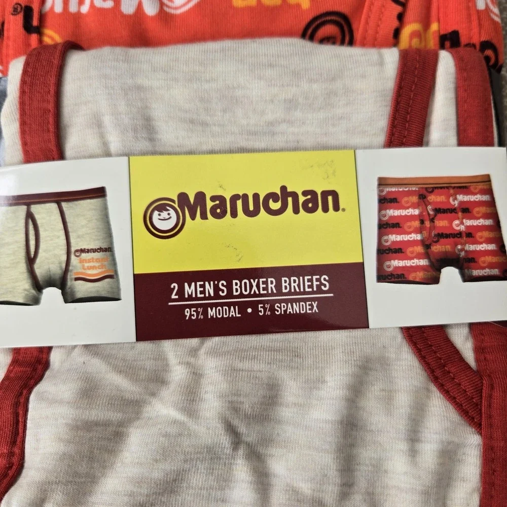 3 Maruchan Instant Lunch Ramen Noodles Pair Of Thieves Boxer‎ Briefs Men's Small